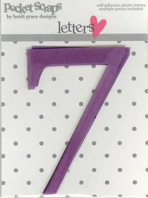 Heidi Grace - Girlfriends - Plastic Number Stickers 7 - 2/pk  (sold in 3's)